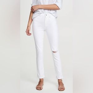 Paige white denim Sarah Slim jeans. Size 28. Worn once!